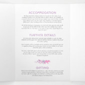 秋のインディゴ水彩画の結婚式オールインワン 三つ折り招待状 (内部中)