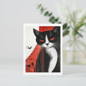 秋のウィスカーのハロウィーンキャットコレクション ポストカード (スタンド正面)