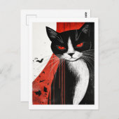 秋のウィスカーのハロウィーンキャットコレクション ポストカード (正面/裏面)