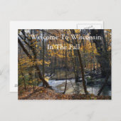 秋のウィスコンシンへようこそ ポストカード (正面/裏面)