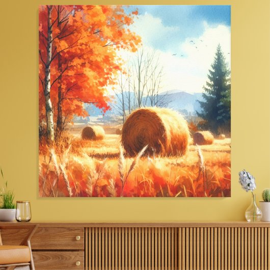 秋のウィスパーズ:水の色セレナーデ キャンバスプリント (インサイチュ (リビング))