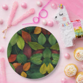 秋のウィスパーズ「紙プレート」リーフ ペーパープレート (パーティー)