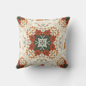 秋のウィスパー:フローラ幾何学的ブレンド クッション (裏面)