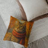 秋のウィッカーズコージーな猫の秋風 クッション
