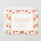 秋のウィッシュズファミリーフォトコージー秋シーズン シーズンカード (裏面)