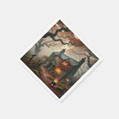 秋のウィムシグトウィッチズコテージデコパージュ スタンダードカクテルナプキン (角)