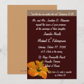 秋のウェディングオータムカラー：二人が一つになる 招待状 (正面/裏面)