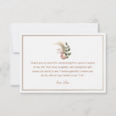 秋のウェディングシャワーフラットサンクスカード（ドレス付き） サンキューカード (裏面)