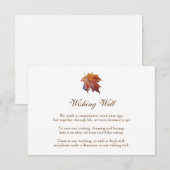 秋のウェディング ウィッシュ ウェル, 水彩の葉 エンクロージャーカード (正面/裏面)