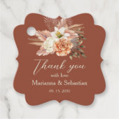 秋のウェディング サンクスメッセージ フェイバータグ (正面)