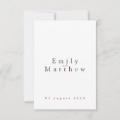 秋のウェディング・セーブ・ザ・デートカード セーブザデート (裏面)