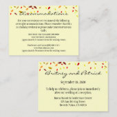 秋のウェディング　レセプション＆アコモデーションカード エンクロージャーカード (正面/裏面)