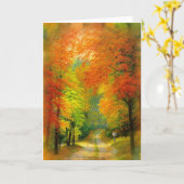 秋のウォークカード カード (黄色い花)