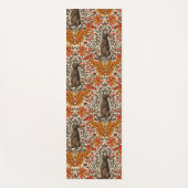 秋のウサギが白い上に ヨガマット (正面)