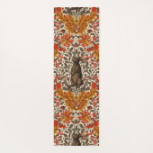 秋のウサギが白い上に ヨガマット (裏面)