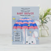 秋のウサギのベイビーシャワー招待状 招待状 (スタンド正面)