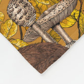 秋のウサギの丘 フリースブランケット (角)