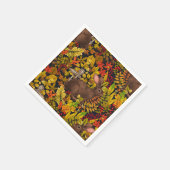 秋のウサギ（黒） スタンダードカクテルナプキン (角)