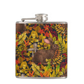 秋のウサギ（黒） フラスク (正面)