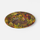 秋のウサギ（黒） ペーパープレート (アングル)