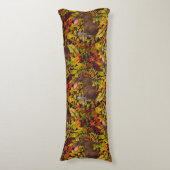 秋のウサギ（黒） ボディピロー (正面縦)