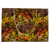 秋のウサギ（黒） ラージペーパーバッグ (裏面)