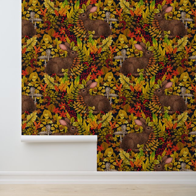 秋のウサギ（黒） 壁紙 (アプリケーション)