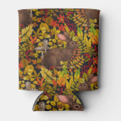 秋のウサギ（黒） 缶クーラー (正面)