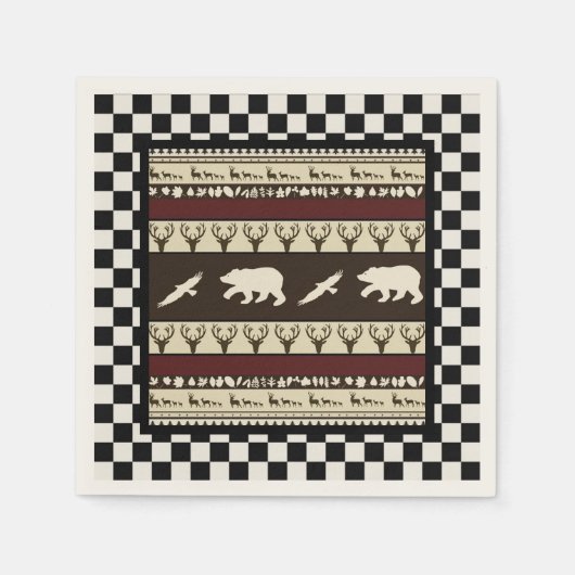 秋のウッズ紙ナプキン スタンダードカクテルナプキン (正面)