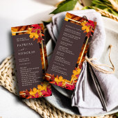 秋のウッディブラウンエレガント&ゴールデン結婚フレーム プログラム