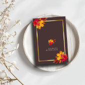 秋のウッディブラウン&エレガントゴールデンフレ結婚ーム 出欠カード