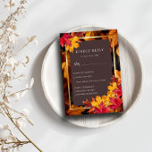 秋のウッディブラウン&エレガントゴールデンフレ結婚ーム 出欠カード