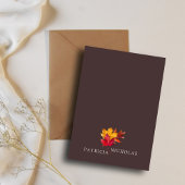 秋のウッディブラウン&エレガントゴールデンフレ結婚ーム 招待状