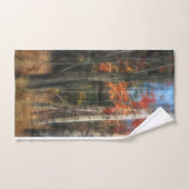 秋のウッドシバスルーム用タオルセット バスタオルセット (ハンドタオル)