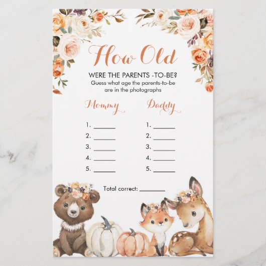 秋のウッドランドああベビーどのように両親だった (正面)