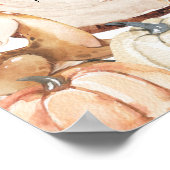 秋のウッドランドガールベビーは甘い赤ちゃんシャワー ポスター (角)