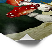 秋のウッドランドフレンズディアフォレストイラストレーション ポスター (コーナー)