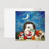 秋のウッドランドフレンズヘッジホッグフォレストスケッチ (正面/裏面)