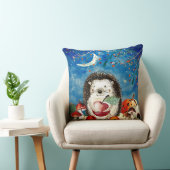 秋のウッドランドフレンズヘッジホッグフォレストスケッチ クッション (椅子)