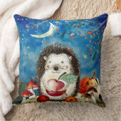 秋のウッドランドフレンズヘッジホッグフォレストスケッチ クッション (ブランケット)