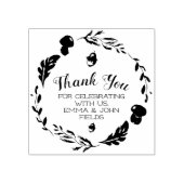 秋のウッドランドリースサンキュー ラバースタンプ (インプリント)