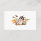 秋のウッドランド妖精の本ベビーインサート エンクロージャーカード (裏面)