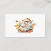 秋のウッドランド妖精の本ベビーインサート エンクロージャーカード (裏面)