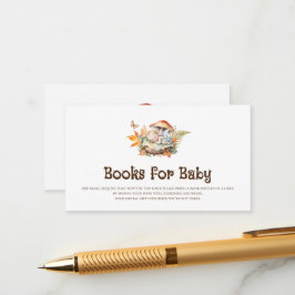 秋のウッドランド妖精の本ベビーインサート エンクロージャーカード