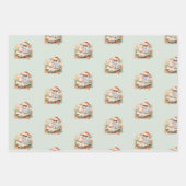 秋のウッドランド妖精の赤ちゃんシャワー ラッピングペーパーシート (正面)