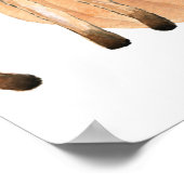 秋のウッドランド赤ちゃんシャワー歓迎サイン ポスター (角)