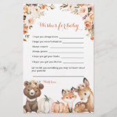 秋のウッドランドOh赤ちゃんシャワーベビー願い (正面)