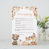 秋のウッドランドOh赤ちゃんシャワーベビー願い (スタンド正面)