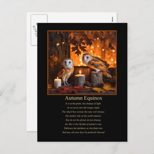 秋のエクノウマボンワ異教のイッカ シーズンポストカード (正面/裏面)