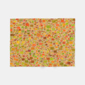 秋のエコーによってタイルを張られるアートワークのデザイン フリースブランケット (正面(横))